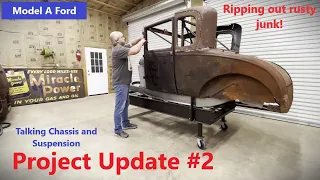 Model A Ford Hot Rod Build! Project Update 2. Traditional coupe with a early Hemi! More rust repair!