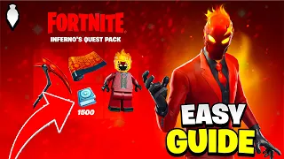 How To COMPLETE ALL INFERNO'S CHALLENGES in Fortnite! (Inferno Quests Pack Guide)