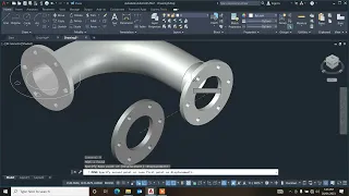 AUTOCAD 3ds pipe fitting, pipe flange & elbow pipe -Guide for Beginner Midland Fabrication #flange