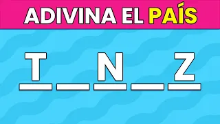 Adivina el PAÍS con Pocas Letras 👉 NIVEL DIFÍCIL 🚩🤔