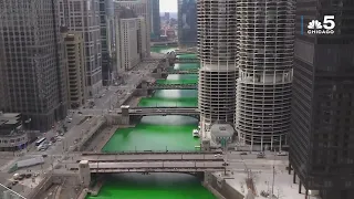 Time-Lapse Look at Chicago River Dyed Green Over The Weekend | NBC Chicago