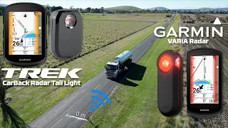 TREK CarBack vs GARMIN Varia Radar // The Ultimate Bike Radar Showdown