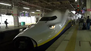 Maxやまびこ218号 仙台駅で連結～発車 P7編成+P1編成