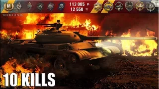 Т-54 ЭПИК!!! 🌟 медаль Колобанова, 10 фрагов 🌟 World of Tanks лучший бой wot T- 54