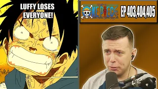 LUFFY LOSES HIS CREW! - OP Episode 403, 404, 405 - Rich Reaction