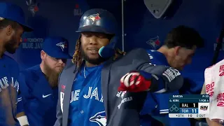 DEEP SHOT FROM VLADDY!!! Vlad Guerrero Jr. goes WAY DEEP at Rogers Centre with this smashed homer!!