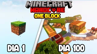 Sobreviví 100 Días Empezando desde un solo bloque en MINECRAFT HARDCORE🔥