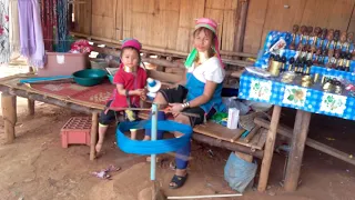 Women of the Padaung tribe, the long neck women, Chiang Rai Thailand