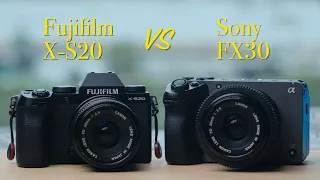 Comparing the Fujifilm X-S20 and the Sony FX30, with sample photo and video
