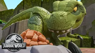 Feeding Time for the T-Rex! | Jurassic World | Kids Adventure Show | Dinosaur Cartoons