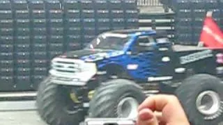 MonsterJam: Bigfoot flipping over during donut competition.