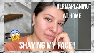 I SHAVED MY FACE! How to shave peach fuzz "Dermaplaning" |Alexxislexus|