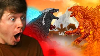 BURNING GODZILLA vs GODZILLA ULTIMA the REACTION! (Epic Battle)