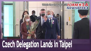 Czech delegation led by Senate President lands in Taipei in highest-ever-ranking visit