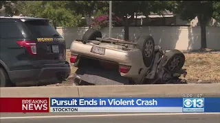 Police Still Investigating Pursuit Crash In Stockton