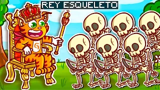 ¡ME CONVIERTO EN  EL REY DE LOS ESQUELETOS! 💀👑🦴 | SRGATO ES EL MEJOR REY EN MINECRAFT