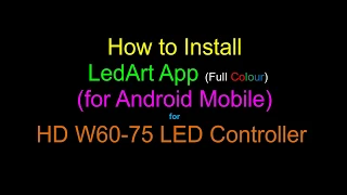 HD W60-75 Led Control Full Colour LedArt App Settings