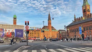 Copenhagen 4K - Denmark - Driving Downtown - UHD 60fps