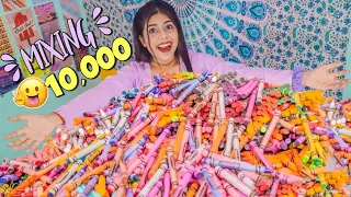 Mixing Together ALL My 10,000 Crayons into Giant Crayons! *insane challenge*😱+Giveaway