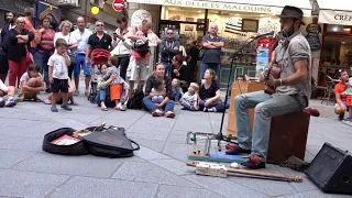 Hallelujah - Leonard Cohen Acoustic street cover - Busker