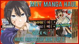 May Manga Haul | Week 4: Rightstuf Box 1 of 3 & Going on Vacation! What Should I take to Read?