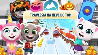 Talking Tom Gold Run - Frosty Tom Gameplay - Tom's Snow Ride Complete Halloween Treats event