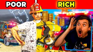 From $0 to TRILLIONAIRE Firefighter in GTA 5! (Rags to Riches!)