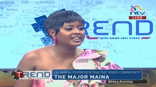 Lil Maina represents the vines community on #theTrend