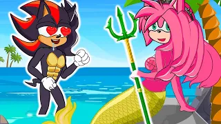 Amy Mermaid Story - Amy Becomes The Princess of The Sea | Sonic the Hedgehog 2 Animation