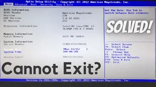 Cannot Exit Aptio Setup Utility -  [SOLVED] Fix # 2 [ayusin ang laptop na natigil sa aptio setup]