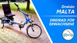 Dreirad für Erwachsene E-Bike 👍 Draisin Malta mit Motor