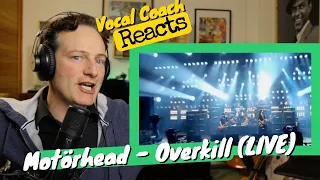 Vocal Coach REACTS - Motörhead "Overkill" (Stage Fright - LIVE)