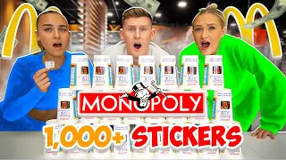 WE SPENT £200 ON MCDONALDS MONOPOLY TO WIN £100,000!!😱 *1000+ STICKERS*