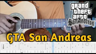 GTA San Andreas Fingerstyle Guitar Tutorial TAB