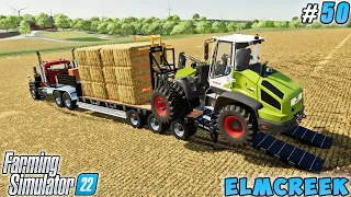 Making straw bales with KRONE BiG Pack 1290, transporting & selling bales | Elmcreek | FS 22 |  #50