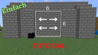 6x6 Piston Tür I Minecraft I  (Java/Bedrock/MCPE/Xbox/PS4/Nintendo) Deutsch I Tutorial I Einfach