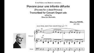 Ravel M. – Pavane pour une infante defunte. Organ transcription