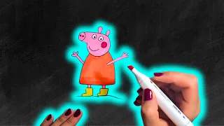 How to Easy Draw & Color Peppa Pig