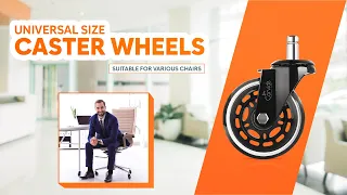 Corvids Universal Fit Office Chair Castor Wheel - Smooth & Durable | Upgrade Your Office Chair