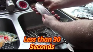 How to clean a trout in less than 30 seconds!!!!