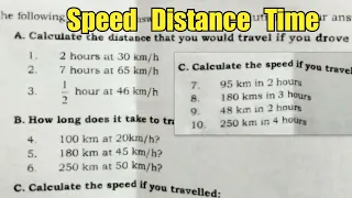 Basic Speed: Calculate for DISTANCE, TIME, RATE