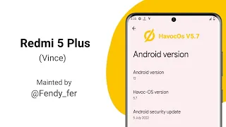 Havoc OS v5.7 | Android 12L | PORT | Redmi 5 Plus | Redmi Note 5