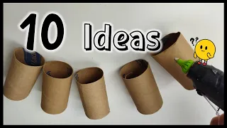 10 GENIALES IDEAS CON TUBOS DE PAPEL // Manualidades con rollos de papel // Crafts with paper tubes