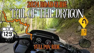 Tail of the Dragon on a 2024 Harley Davidson Road Glide P.O.V.