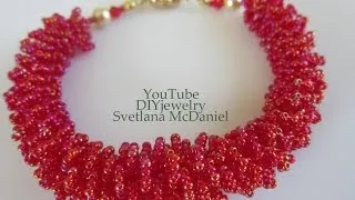 Beaded Fur Bracelet   DIY  Бисерный мех