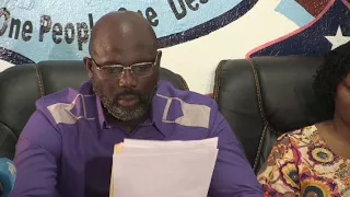 George Weah promises to "improve the lives of Liberians"