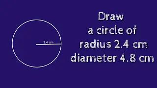 How to draw a circle of radius 2.4 cm using compass.shsirclasses.