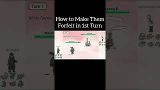 How to Make Them Forfeit in 1st Turn 😎😆 || Pokemon Showdown