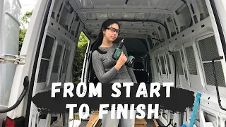 FULL VAN CONVERSION in just 13 minutes TIME LAPSE | with no previous experience!