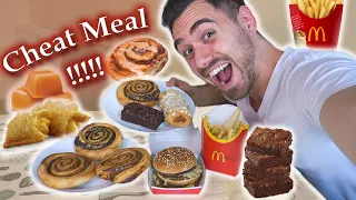 Epic Cheat Meal while Staying Lean! Cinnamon Roll Challenge - I ate everything I wanted!